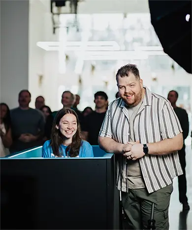 two women smiling for picture