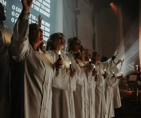 choir of girls clapping and singing