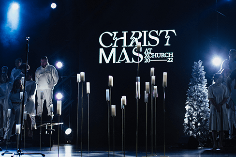 christmas at x church stage