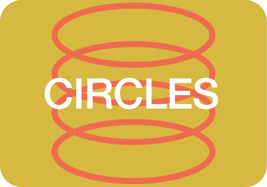 Circles over a yellow background with red circles